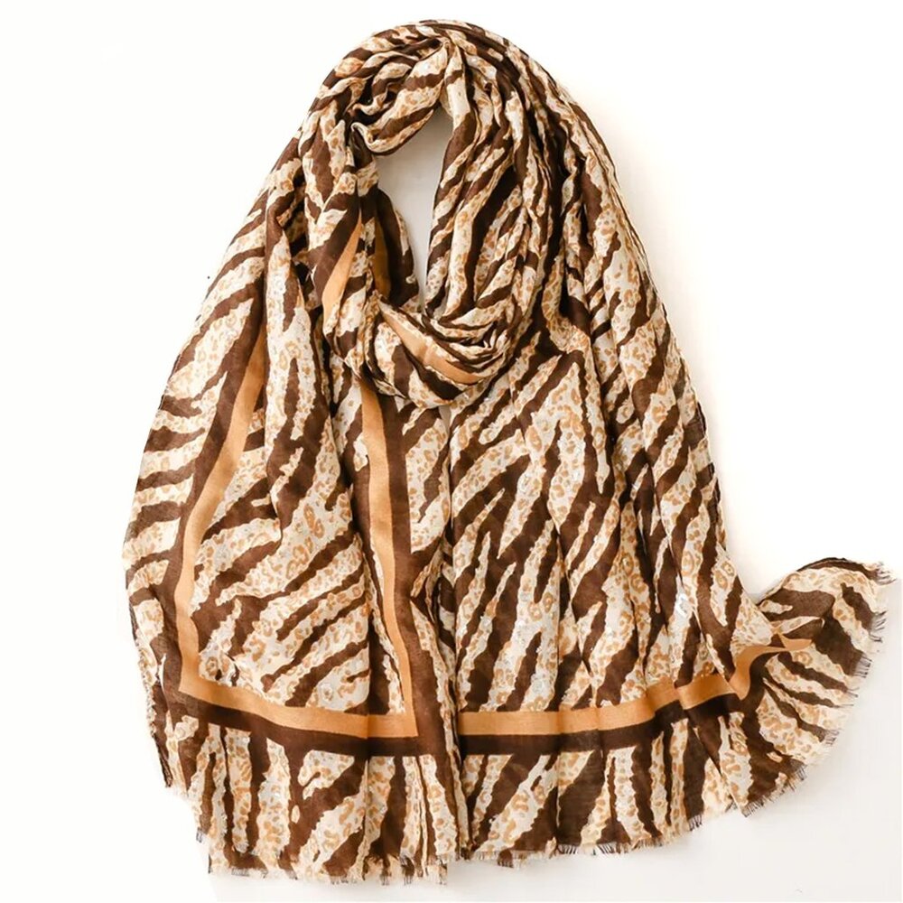 Animal Print Summer Scarf for Women | Shawls and Wraps